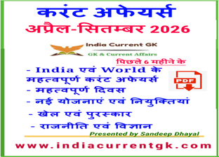 India Current Affairs April to September 2026 (Last 6 Months)